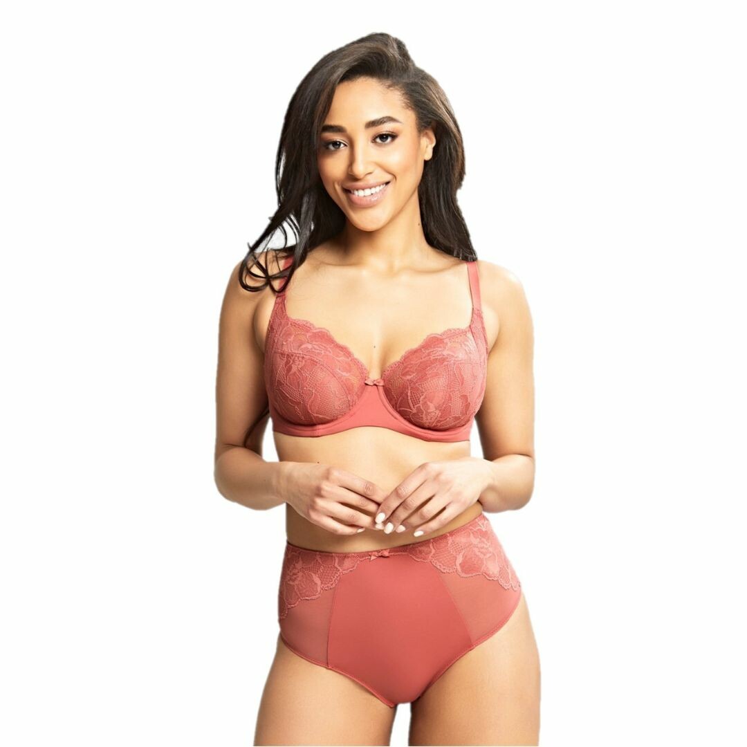 Podprsenka PANACHE ROCHA LOW FRONT BALCONNET BRA GARNET ROSE