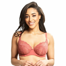 PA10341GRE Podprsenka PANACHE ROCHA LOW FRONT BALCONNET BRA GARNET ROSE