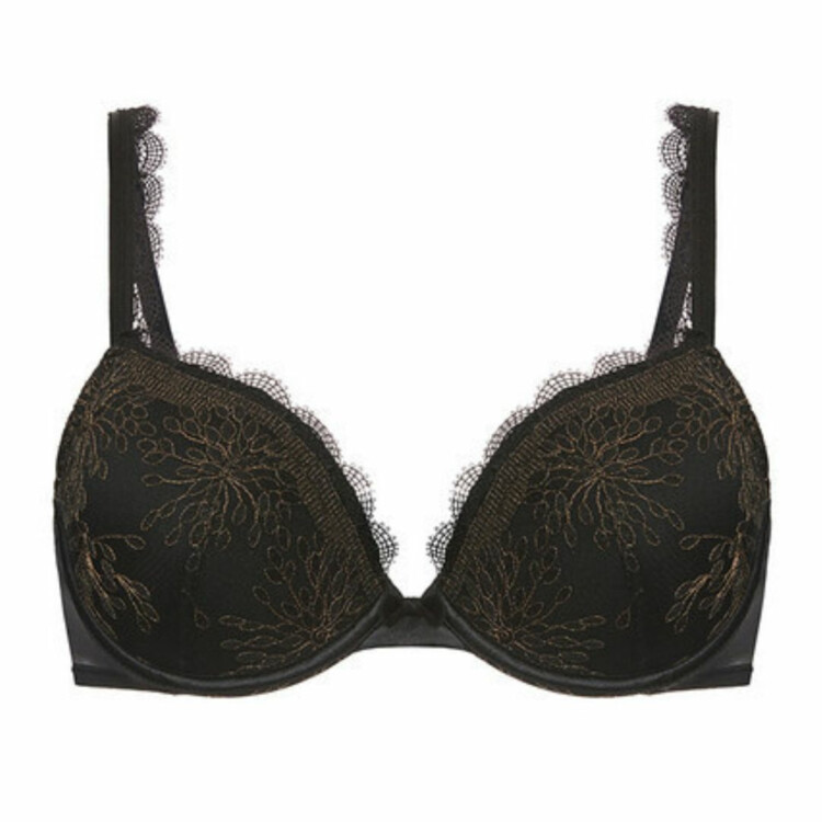 SP1A2340305SYH Podprsenka SIMONE PÉRÈLE SINGULIERE TRIANGLE PUSH UP BRA BLACK