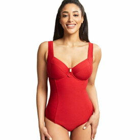 SW1590CRN Plavky jednodílné PANACHE SWIM MARIANNA BALCONNET SWIMSUIT CRIMSON