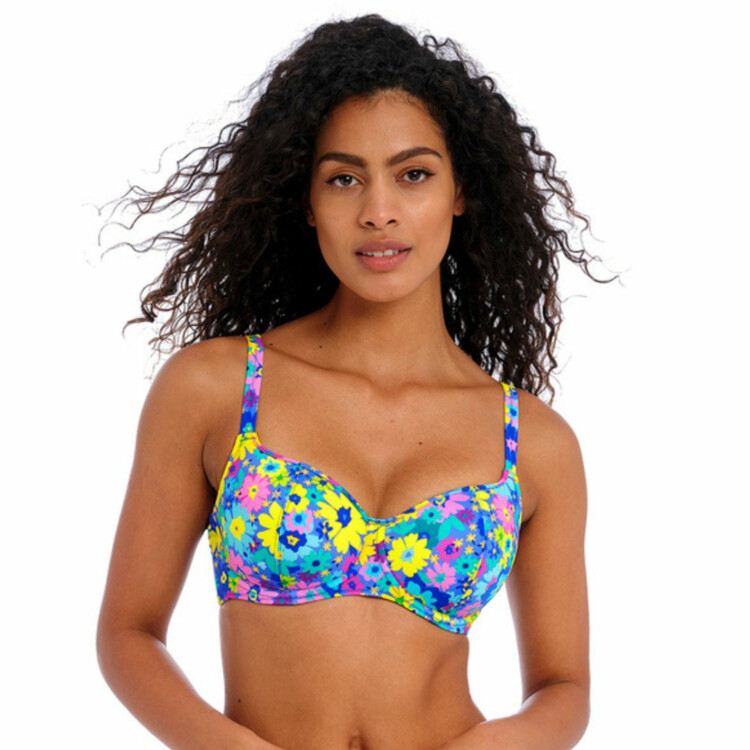 AS204303MUI Plavky vrchní díl FREYA SWIM GARDEN DISCO UW SWEETHEART BIKINI TOP MULTI