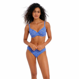 AS204302BUL Plavky vrchní díl FREYA SWIM GARDEN DISCO UW PLUNGE BIKINI TOP BLUEBELL