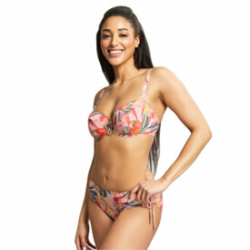 SW1636PTL Plavky spodní díl PANACHE SWIM PARADISE DRAWSIDE PANT PINK TROPICAL