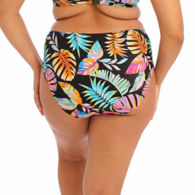 ES801572BLK Plavky spodní díl ELOMI SWIM TROPICAL FALLS MID RISE BIKINI BRIEF BLACK