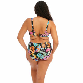 ES801572BLK Plavky spodní díl ELOMI SWIM TROPICAL FALLS MID RISE BIKINI BRIEF BLACK