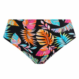 ES801572BLK Plavky spodní díl ELOMI SWIM TROPICAL FALLS MID RISE BIKINI BRIEF BLACK