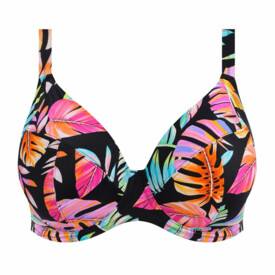 ES801502BLK Plavky vrchní díl ELOMI SWIM TROPICAL FALLS UW PLUNGE BIKINI TOP BLACK