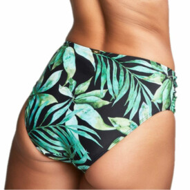 SW1646PPT Plavky spodní díl PANACHE SWIM BALI MIDI BRIEF GATHER PALM PRINT