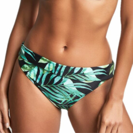 SW1647PPT Plavky spodní díl PANACHE SWIM BALI FOLDED TOP BRIEF PALM PRINT