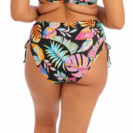 ES801573BLK Plavky spodní díl ELOMI SWIM TROPICAL FALLS ADJUSTABLE BIKINI BRIEF BLACK