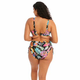 ES801573BLK Plavky spodní díl ELOMI SWIM TROPICAL FALLS ADJUSTABLE BIKINI BRIEF BLACK