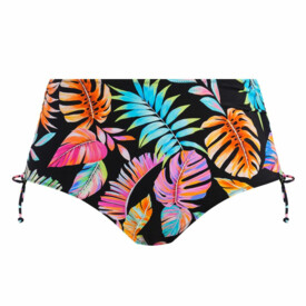 ES801573BLK Plavky spodní díl ELOMI SWIM TROPICAL FALLS ADJUSTABLE BIKINI BRIEF BLACK