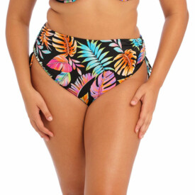 ES801573BLK Plavky spodní díl ELOMI SWIM TROPICAL FALLS ADJUSTABLE BIKINI BRIEF BLACK