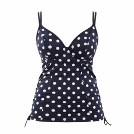 SW1451NVA Plavky vrchní díl PANACHE SWIM ANYA RIVA SPOT BALCONY TANKINI NAVY VANILLA