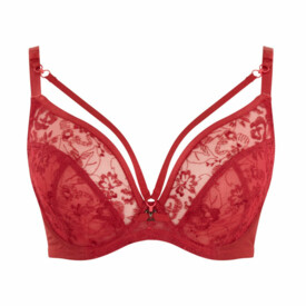 PA10646RUY Podprsenka PANACHE YASMIN NON PADDED PLUNGE BRA RUBY