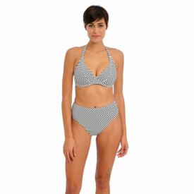 AS7236SBL Plavky spodní díl FREYA SWIM JEWEL COVE HIGH WAIST BRIEF BIKINY STRIPE BLACK