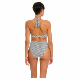 AS7236SBL Plavky spodní díl FREYA SWIM JEWEL COVE HIGH WAIST BRIEF BIKINY STRIPE BLACK