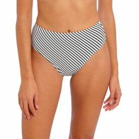 AS7236SBL Plavky spodní díl FREYA SWIM JEWEL COVE HIGH WAIST BRIEF BIKINY STRIPE BLACK