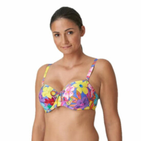 PD4010716BBM Plavky vrchní díl PRIMADONNA SWIM SAZAN PADDED BALCONY BIKINI TOP BLUE BLOOM