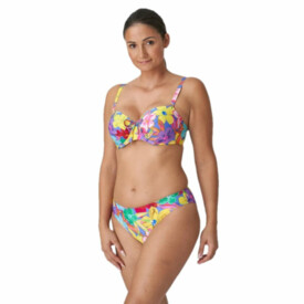 PD4010716BBM Plavky vrchní díl PRIMADONNA SWIM SAZAN PADDED BALCONY BIKINI TOP BLUE BLOOM