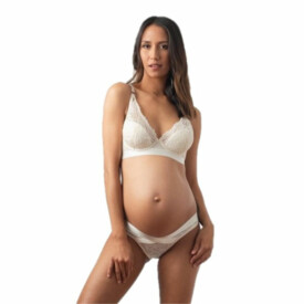 HMPMWPIVY Podprsenka HOTMILK WARRIOR PLUNGE NURSING BRA IVORY