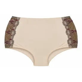 Kalhotky COMEXIM AMANDA HIGH WAIST GREY WINE