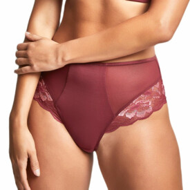 PA10634RRE Kalhotky PANACHE SABRINA HIGH WAIST BRAZILIAN PANT RED ROSE