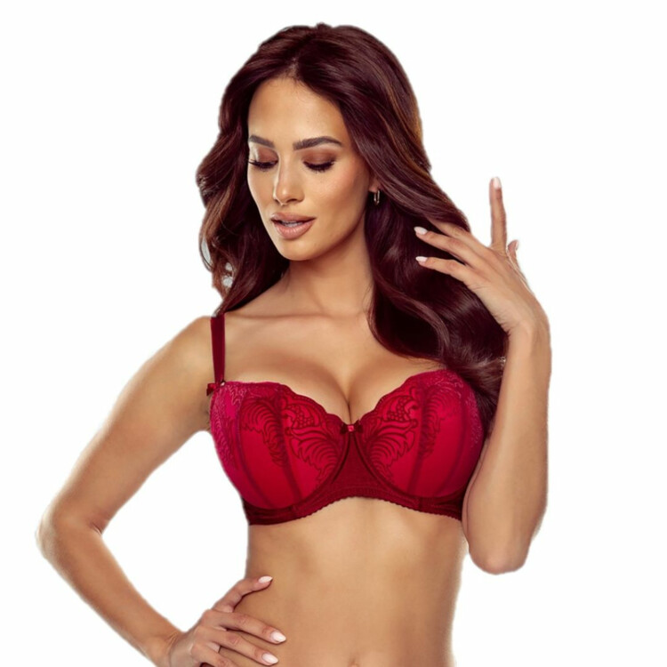 CX00612SCT Podprsenka COMEXIM CARMEN HALFCUP BRA SCARLET