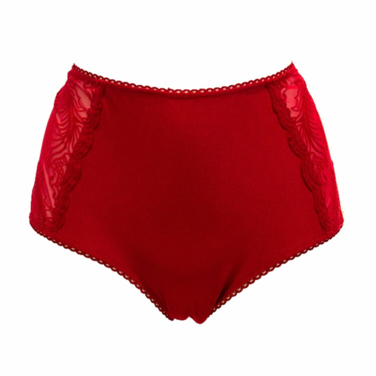 CX00628SCT Kalhotky COMEXIM CARMEN HIGH WAIST BRIEF SCARLET