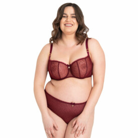 SAVALENA145RUY Podprsenka SAMANTA VALENTINA A145 HALF CUP RUBY