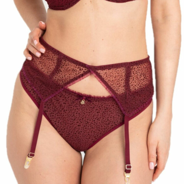 SAVALENF30RUY Podvazkový pás SAMANTA VALENTINA GARTER BELT F30 RUBY