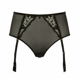 PA10794BLK Kalhotky PANACHE ROSA SUSPENDER BRIEF BLACK