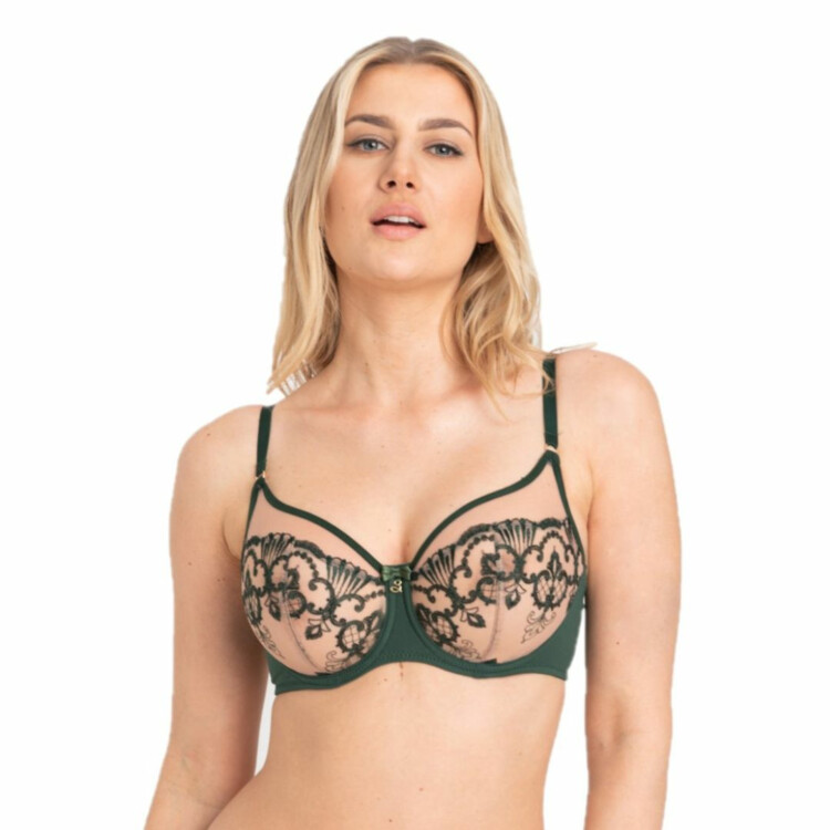 SAPERLAA143MAE Podprsenka SAMANTA PERLA A143 FULL CUP BRA MALACHITE