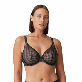 PD0142354ZWA Podprsenka PRIMA DONNA TWIST GLASS BEACH HALF PADDED PLUNGE BRA BLACK