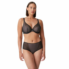 PD0142354ZWA Podprsenka PRIMA DONNA TWIST GLASS BEACH HALF PADDED PLUNGE BRA BLACK