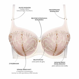 SAPERLAA143CRM Podprsenka SAMANTA PERLA A143 SOFT HIGH APEX BRA CREAM