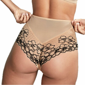 PA7283SBK Kalhotky PANACHE ENVY DEEP BRIEF SAND/BLACK