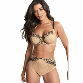 PA7283SBK Kalhotky PANACHE ENVY DEEP BRIEF SAND/BLACK