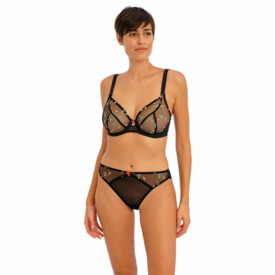 AA402450BLK Kalhotky FREYA ROSE BLOSSOM BRIEF BLACK