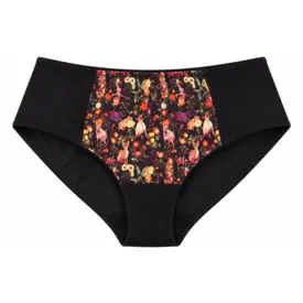 CX00825OBK Kalhotky COMEXIM CRAZY CAT BRIEF ORANGE BLACK