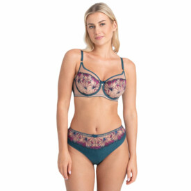 SAOLETA143TEL Podprsenka SAMANTA OLETTE A143 FULL CUP BRA TEAL