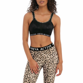 AC4014PUK Podprsenka FREYA ACTIVE DYNAMIC NON WIRED SPORT BRA PURE LEOPARD BLACK