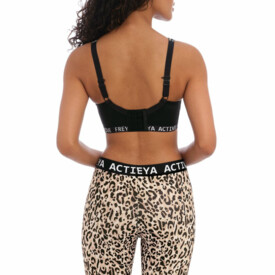 AC4014PUK Podprsenka FREYA ACTIVE DYNAMIC NON WIRED SPORT BRA PURE LEOPARD BLACK