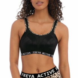 AC4014PUK Podprsenka FREYA ACTIVE DYNAMIC NON WIRED SPORT BRA PURE LEOPARD BLACK