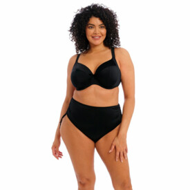 ES7284BLK Plavky vrchní díl ELOMI SWIM PLAIN SAILING UW PLUNGE BIKINI TOP BLACK