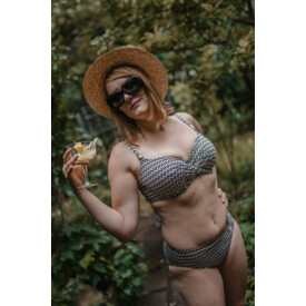 Plavky vrchní díl FANTASIE SWIM KOH LIPE UW FULLCUP BIKINI TOP BLACK AND CREAM