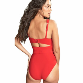 SW1750RRD Plavky jednodílné PANACHE SWIM SERENA SQUARE NECK SWIMSUIT ROSSA RED