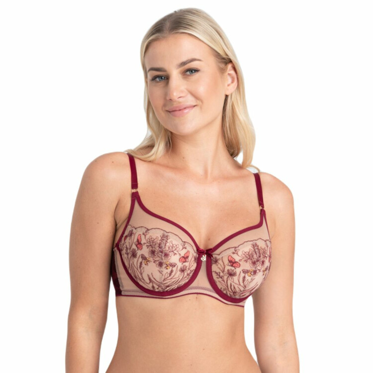 SAPADELA143RUY Podprsenka SAMANTA ADELINA A143 FULL CUP BRA RUBY