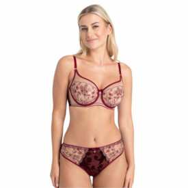 SAPADELA143RUY Podprsenka SAMANTA ADELINA A143 FULL CUP BRA RUBY