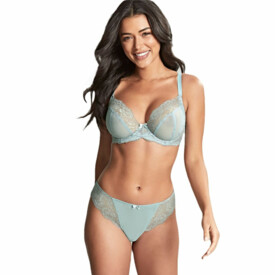 PA9396BAE Podprsenka PANACHE ANA PLUNGE BRA BLUE/ASH ROSE